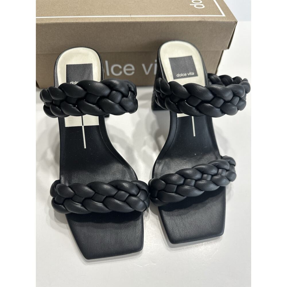 Dolce Vita Paily Black Colored Braided Sandal Size 7 With Box